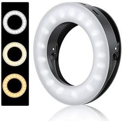 Selfie Ring Light, YBLNTEK Cell Phone Ring Light Clip Rechargeable Ring Light with 40 LEDs Led Circle Light for Phone Camera Photography Video