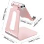 Adjustable Cell Phone Stand, CreaDream Phone Stand, Cradle, Dock, Holder, Aluminum Desktop Stand Compatible with iPhone Xs Max Xr 8 7 6 6s Plus 5s Charging, Accessories Desk,All Smart Phone-Rose Gold