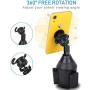 Pop Clip Cup Holder Phone Mount and Air Vent Pop Out Stand Car Mount 2 in 1 for Pop Users - 360° Rotation Compatible with iPhone Xs/Max/X/XR, Samsung S10/note 9 and Any Smartphones by DALUZ