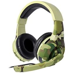 Luonita Computer Gaming Headset with Microphone ，TC-A4 Headset Camouflage Computer Game Headset Mobile Phone Headset Earphone Headset for Men