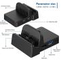 OLCLSS Nintendo Switch Dock with Bluetooth Adjustable Switch Docking Station with Type-C Input Interface Mini HDMI Video Conversion Dock Base with LED Indicator for Nintendo Switch Host