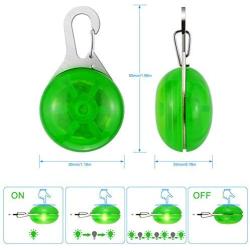 leiwo Dog Collar Light, 5PCS Clip On Led Pet Collar Lights for Dogs Cats Night Walking Waterproof Safety Carabiner with 4 Flashing Modes