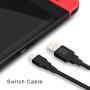 Charger Compatible with Nintendo Switch, Charging Cable Compatible with Nintendo Switch, Charger Cable Compatible with Nintendo Switch Pro Controllers - Black (4.92ft)