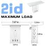 Socket Shelf, 9 Ports Wall Outlet Shelf with LED Sensor Night Light, Extra-Large Shelf with 6 Electrical Outlet, 3.4A 3 USB Ports(Fast Charging), Cable Holder and Smartphone Headphone Hanger