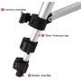 Tripod 40" Aluminum Portable Light Weight Traveler Tripod + Universal Smartphone Holder Mount with Carrying Case for Phone 11 7/7 Plus,6/6s 8/8plus,XR Xs Max 3-Way Floor Stand