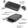 Solar Charger 30,000mAh, Solarprous Portable Dual USB Solar Battery Charger External Battery Pack Phone Charger Power Bank with Flashlight for Smartphones Tablet Camera (Black)