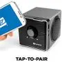 Portable Wireless Bluetooth Speaker by GOgroove - BlueSYNC BX Rechargeable Compact Speaker w/ NFC Tap to Pair, Removable Battery, AUX & USB inputs, Microphone, Playback Controls [Bluetooth, Silver]