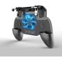 Zcogo Phone Game Controller with Cooling Fan Radiator Gamepad Cooler Game Trigger with 4000mAh Power Back USB Cable for PUBG Rules of Survival Black