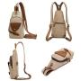 Canvas Sling Bag Small Crossbody Backpack Shoulder Casual Daypack Rucksack for Men Women Outdoor Cycling Hiking Travel