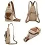 Canvas Sling Bag Small Crossbody Backpack Shoulder Casual Daypack Rucksack for Men Women Outdoor Cycling Hiking Travel