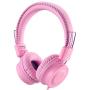 POWMEE M2 Kids Headphones Wired Headphone for Kids,Foldable Adjustable Stereo Tangle-Free,3.5MM Jack Wire Cord On-Ear Headphone for Children/Teens/Girls/School/Kindle/Airplane/Plane/ (Pink)