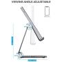 Foldable Cell Phone Stand, OMOTON Adjustable Aluminum Desktop Phone Holder Cradle Dock Compatible with iPhone Se 2/11 Pro Max/11 Pro/11, Samsung Note 10 Plus/S20 and Other Devices (4-9.7"), Black