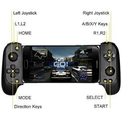 Womnord Mobile Game Controller Telescopic Wireless Bluetooth Controller Gamepad Android IOS Phone Flexible Joystick Black