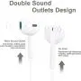 Earbuds, Microphone Earphones Stereo Headphones Noise Isolating Headset Fit Compatible with iPhone Xs/XR/XS Max/iPhone 7/7 Plus iPhone 8/8Plus /iPhone Earphones (1Pack)