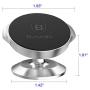 Baseus Magnetic Phone Holder, Car Phone Mount, Car Cell Phone Holder for Car Dashboard, Compatible with iPhone X / 8/8 Plus / 7/7 Plus, Samsung S9 / S8 / S7/ S6 and More