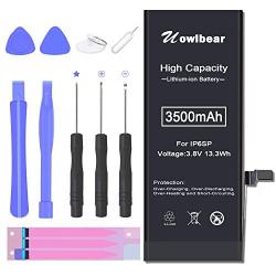 Battery for iPhone 6s Plus, uowlbear 3500mAh Replacement Battery A1634 A1687 A1699 with Complete Replacement Kits 0 Cycle -High Capacity