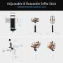 Hpory Selfie Stick Tripod with Fill Light, Bluetooth Selfie Sticks with Wireless Remote Compatible for iPhone 11/11Pro/XS/XS Max/XR/X/8P/7P,Galaxy S10/S9/S8 Plus and More(Extensible to 43.3inch)