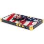 Luxury Square Phone Case iPhone 11 6.1 Inch 2019 Retro Elegant Soft TPU Design Cover (American Flag Lips Bullet)