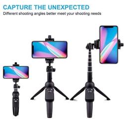 Selfie Stick Tripod Bluetooth, LATZZ 40 Inch Extendable Phone Tripod Monopod with Wireless Remote Shutter and Tripod Stand Compatible iPhone 11 Pro/Xs MAX/XR/X/8/8P/7/7P/Galaxy Note 8/S10/S9+/S9, More