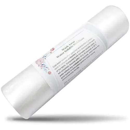 Wash Away Water Soluble Stabilizer for Embroidery (10"x30 Yards) Fits 5x7 Hoops, Wash-Away Stabilizer Topping for Embroidery Machine & Hand Sewing, Nylon Spun Wash Away Stabilizer Wash Away Water Soluble Stabilizer for Embroidery (10"x30 Yards) Fits 5x7 Hoops, Wash-Away Stabilizer Topping for Embroidery Machine & Hand Sewing, Nylon Spun Wash Away Stabilizer