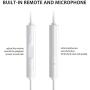 Wired Earbuds with Microphone and Volume Control [2 Pack], in Ear Earphones Noise Cancelling Headphones for Phone 7/7 Plus/8/8 Plus/X/XS/XR/11/11 Pro/SE