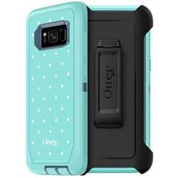 Otterbox Defender Series Screenless Edition for Samsung Galaxy s8 - Frustration Free Packaging - Mint Dot (Tempest Blue/Aqua Mint/Mint Dot)