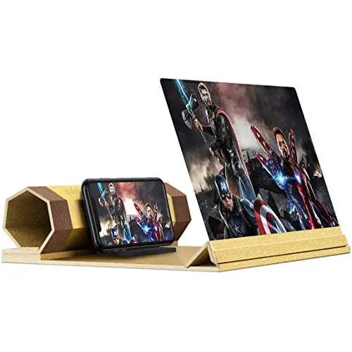 12’’ Screen Magnifier for Smartphone – Mobile Phone 3D Magnifier Projector Screen for Movies, Videos, and Gaming – Foldable Phone Stand with Screen Amplifier – Compatible with All Smartphones 12’’ Screen Magnifier for Smartphone – Mobile Phone 3D Magnifier Projector Screen for Movies, Videos, and Gaming – Foldable Phone Stand with Screen Amplifier – Compatible with All Smartphones