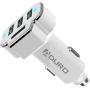 Aduro 4 Port Car Charger Adapter, 12V Fast Car Charger USB Adapter Power Station 5.2A/26W Output (White)