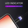 Magnetic Charging Cable, 4 pcs 3 in 1 Magnetic Phone Charger Cable LED Flowing USB Fast Magnetic Charger Nylon Braided Cord Compatible with Micro USB Type C iProduct 2 x 3.3ft 2 x 6.6ft