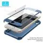 ORETECH iPhone 8 Case, iPhone 7 Case, with[2 x Tempered Glass Screen Protector] 360° Full Body Shockproof Protection Cover Ultra-Thin Hard PC + Soft Rubber Silicone for iPhone 7/8-4.7- Blue