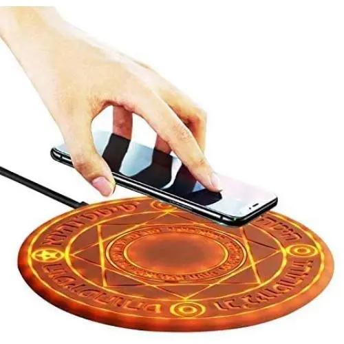 Magic Array Wireless Charger, 10w Ultra-Thin Qi Wireless Charging Pad, Compatible for iPhone 11 Pro MAX/X/XS/MAX/8/8 Plus/Galaxy Note 9/S9/S10e Plus Edge More (Adapter NOT Included) (Brown) Magic Array Wireless Charger, 10w Ultra-Thin Qi Wireless Charging Pad, Compatible for iPhone 11 Pro MAX/X/XS/MAX/8/8 Plus/Galaxy Note 9/S9/S10e Plus Edge More (Adapter NOT Included) (Brown)