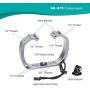 Movo GB-U70 Underwater Diving Rig for GoPro Hero with Cold Shoe Mounts, Wrist Strap - Works with HERO3, HERO4, HERO5, HERO6, HERO7, HERO8 and Waterproof Action Cam - Perfect Scuba Gear GoPro Accessory