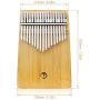 VIILOCK Handmade Mbira Finger Piano Kalimba 17 Keys Thumb Piano with Protective Box
