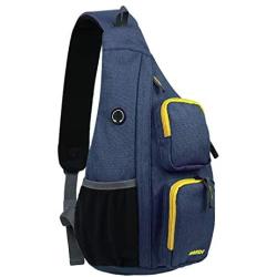 WANDF Sling Bag One Strap Backpack Travel Crossbody Backpack Water-Resistant