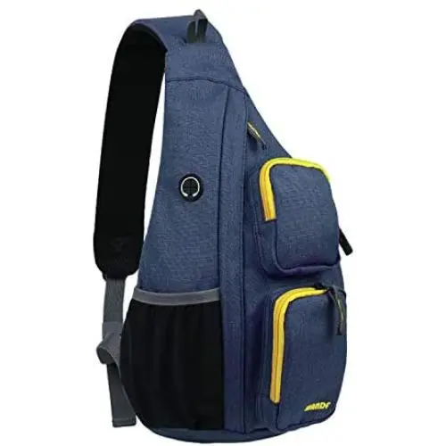 WANDF Sling Bag One Strap Backpack Travel Crossbody Backpack Water-Resistant