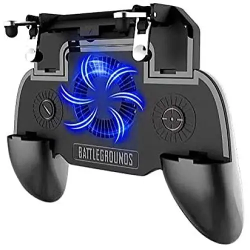 Mobile Game Triggers-Mobile Game Controller with 4000mah Power Bank&Blue Light Cooling Fan for Fortnite PUBG - L1R1 Mobile Game Joystick Gamepad Grip for 4-6.5" Android and iOS Mobile Game Triggers-Mobile Game Controller with 4000mah Power Bank&Blue Light Cooling Fan for Fortnite PUBG - L1R1 Mobile Game Joystick Gamepad Grip for 4-6.5" Android and iOS