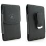 Wonderfly Vertical Holster for Flip Phone or Smartphone Up to 4.25x2.25x0.85 Inch in Dimensions, a Leather Carrying Case with Belt Clip