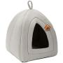 Hollypet Self-Warming 2 in 1 Foldable Comfortable Triangle Pet Cat Bed Tent House