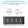 Power Strip Surge Protector USB Charger Extension Cord 6Ft Plug Power Bar Plug in Outlet 100-240V Socket Cellphones Travel TV Computer Tabletop Long Flat Adapter Charger Home Kitchen School College