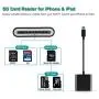FA-STAR SD Card Reader, Digital Camera Reader Adapter Compatible with iPhone/iPad (Support iOS 13 and Before), Trail Game Camera Viewer Compatible with iPhone/iPad, Plug and Play - Black FA-STAR SD Card Reader, Digital Camera Reader Adapter Compatible with iPhone/iPad (Support iOS 13 and Before), Trail Game Camera Viewer Compatible with iPhone/iPad, Plug and Play - Black