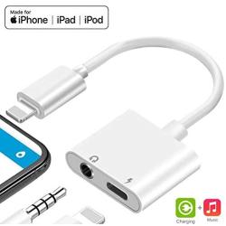 for iPhone Headphone Adapter to 3.5 mm Headphones Jack Adapter,for iPhone 11 Charger Cable Aux Adaptor for iPhone 7/7 Plus / 11 Pro Max/XR/XS Max/XS/X/8/8 Plus Adapter,Audio Splitter Dongle Adapter