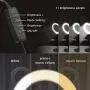 Ring Light,6inch Led Ring Light Kit Adjustable Desktop Lamp USB Plug with Stand,Lusweimi Mini Tabletop Light for Live Stream/Makeup/YouTube Video, 3 Light Modes & 11 Level (Black) Ring Light,6inch Led Ring Light Kit Adjustable Desktop Lamp USB Plug with Stand,Lusweimi Mini Tabletop Light for Live Stream/Makeup/YouTube Video, 3 Light Modes & 11 Level (Black)