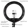 18" Selfie Ring Light with Tripod Stand & Cell Phone Holder for Live Stream/Makeup | Dimmable Mini Floor Table Camera Ringlight for YouTube Video/Photography Compatible with iPhone Android