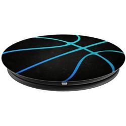 Basketball - Cool Blue and Black - For Boys - Sports Series PopSockets Grip and Stand for Phones and Tablets
