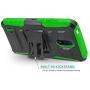 CasemartUSA Phone Case for [Nokia C2 Tennen/Nokia C2 Tava (Cricket Wireless)], [Refined Series][Green] Shockproof Cover with Built-in Kickstand & Belt Clip Holster for Nokia C2 Tennen / C2 Tava