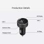 Dual USB Car Charger,Output 4.8A Car Adapter,Cigarette Lighter Voltage Meter Compatible for iPhone,iPad,Samsung,LG,Google Nexus,Other USB Devices,Black