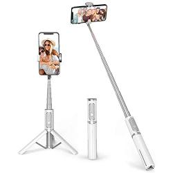 ATUMTEK Bluetooth Selfie Stick Tripod, Mini Extendable 3 in 1 Aluminum Selfie Stick with Wireless Remote and Tripod Stand 360 Rotation for iPhone 11/11 Pro/XS Max/XS/XR/X/8/7, Samsung and Smartphone