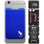 Gecko Travel Tech Blue Phone Wallet Adhesive - Blue Case Wallet for All Smartphones - Cellphone Case Wallet Blue