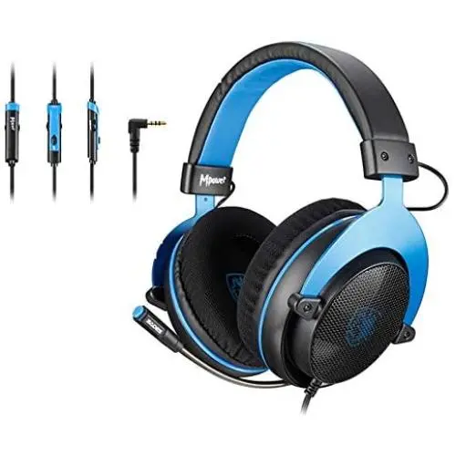 [Upgraded Version] SADES MPOWER Stereo Gaming Headset for Xbox One, Noise Cancelling Over Ear Headphones with Retractable and Flexible Mic & Soft Memory Earmuffs for Laptop Nintendo Switch Games