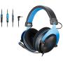 [Upgraded Version] SADES MPOWER Stereo Gaming Headset for Xbox One, Noise Cancelling Over Ear Headphones with Retractable and Flexible Mic & Soft Memory Earmuffs for Laptop Nintendo Switch Games